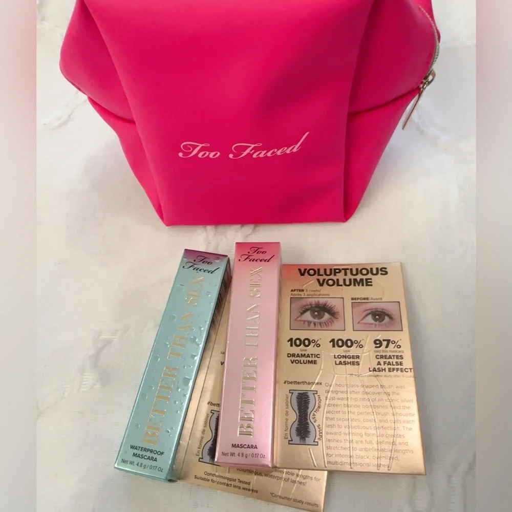 NEW Too Faced beauty essentials better than sex mascara icons set